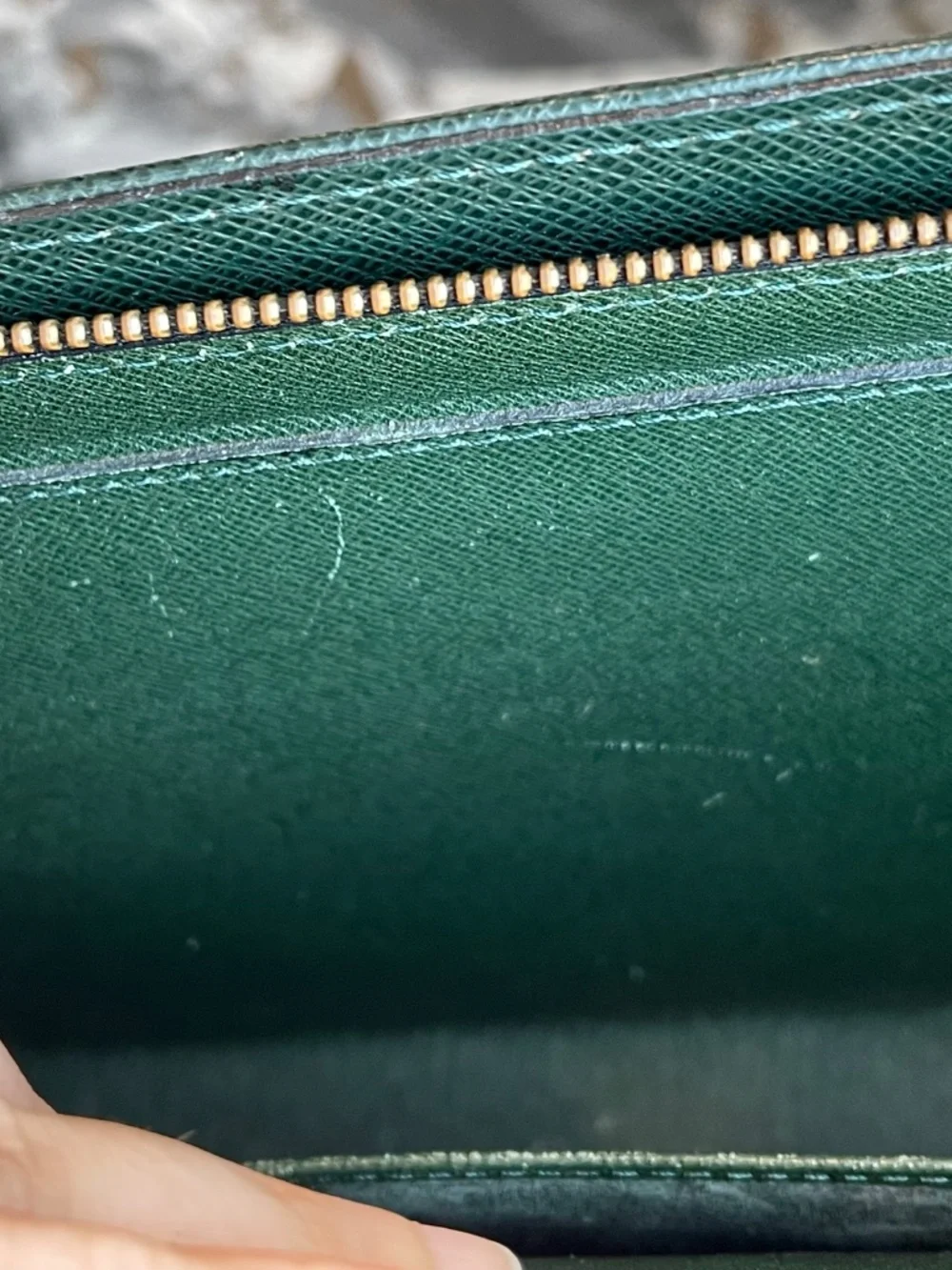 Louis Vuitton Green Taiga Leather Porte Documents Rozan Briefcase